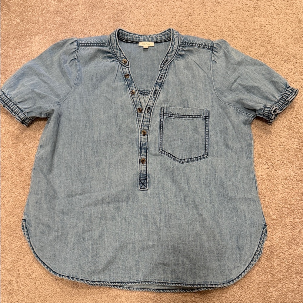 Pilcro Light Blue Denim Top